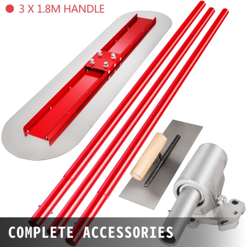 VEVOR 1200x300mm Bull Float Manganese Steel Concrete Float Cement Tool Bull Concrete Kit Bull Pool Float Bull Float Handle Bull Float Bracket