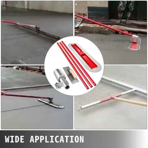 VEVOR 1200x300mm Bull Float Manganese Steel Concrete Float Cement Tool Bull Concrete Kit Bull Pool Float Bull Float Handle Bull Float Bracket
