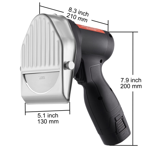 Couteau électrique Shawarma VEVOR 80&nbsp;W, couteau turc à batterie sans fil, couteau gyroscopique en acier inoxydable, trancheuse à viande avec 2