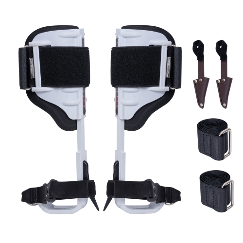 VEVOR 1 Pair Tree Climbing Spikes, Aluminum Climbing Spurs, 350lbs Load Capacity Tree Climbing Gear with Straps and Spike Protectors, Arborist