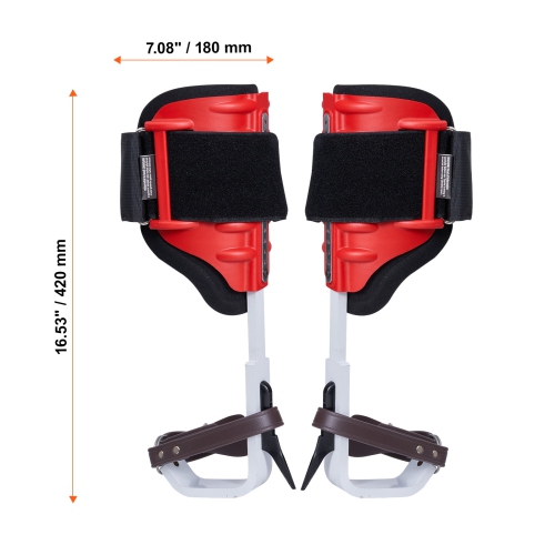 VEVOR 1 Pair Tree Climbing Spikes, Aluminum Climbing Spurs, 350lbs Load Capacity Tree Climbing Gear with Straps and Spike Protectors, Arborist