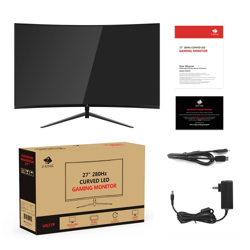 27" 1080P Full HD 1920 x 1080 280Hz 1ms Curved Gaming Monitor, HDMI x 2, DP x 2