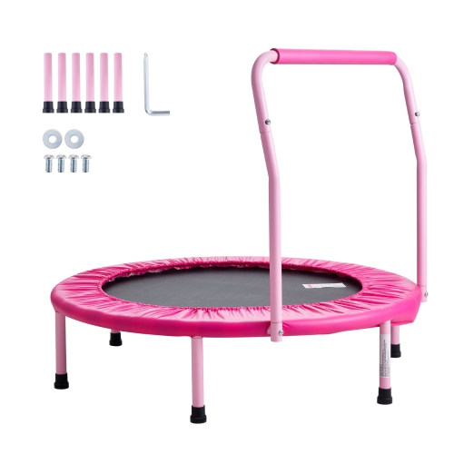 VEVOR 36" Kids Trampoline, 3FT Indoor/Outdoor Foldable Mini Trampoline with Handle, Rebounder for Toddlers, Birthday Gift for 3+ Years Children, Boys