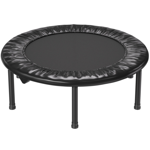 VEVOR 220lbs Max Load Foldable Mini Trampoline, 36 Inch Fitness Rebounder, Stable & Quiet Indoor Small Workout Trampoline, Mini Trampoline for Adults