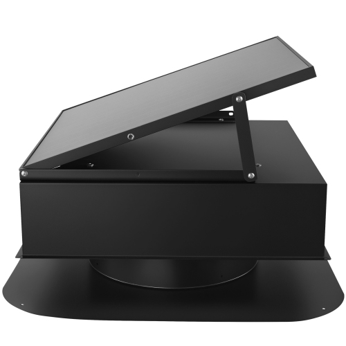 VEVOR 35W Roof Attic Exhaust Fan, Smart Solar Roof Ventilation Fan with Thermostat, 2400 CFM Airflow Built-in Brushless DC Motor for Cooling and