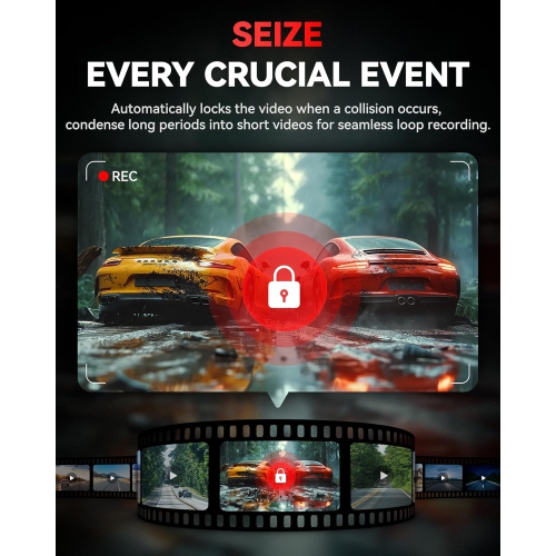 REDTIGER 4K Dash Cam Front,2.2 inch Mini Car Camera,2160P UHD Touch Screen,Voice Control,Included 32GB Card,Night Vision,Built-in GPS,WiFi APP