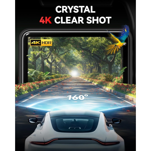 REDTIGER 4K Dash Cam Front,2.2 inch Mini Car Camera,2160P UHD Touch Screen,Voice Control,Included 32GB Card,Night Vision,Built-in GPS,WiFi APP