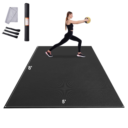VEVOR  (8X5Ft) Exercise Mat, Non Slip High Density Premium Yoga Mat, Exercise Yoga Mat for Men & Women, Fitness & Exercise Mat w Bag & Carry Strap