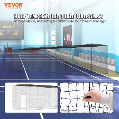 VEVOR 55FT Professional Softball Baseball Batting Hitting Training Net, Practice Portable Pitching Cage Net with Door & Carry Bag, Heavy Duty