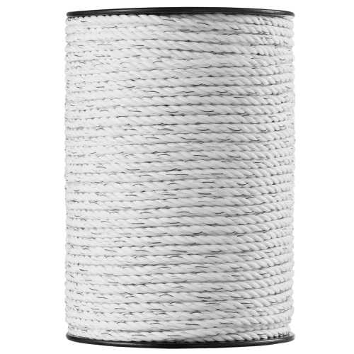 VEVOR 656Ft 200M Electric Fence Wire, Portable Polywire, 1/4" Diameter 6 Stainless Steel Strands for Reliable Conductivity and UV, Rust Resistance,
