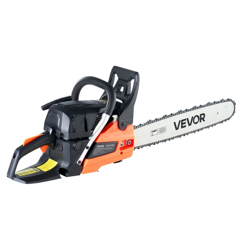 VEVOR 62 cc Gas Chainsaw, 20 inch Gas Powered Chainsaw, 3.8 HP Power Chain Saw with Non-Slip Handle, Gas-Powered Chainsaws with Dual Fuel Tanks, For