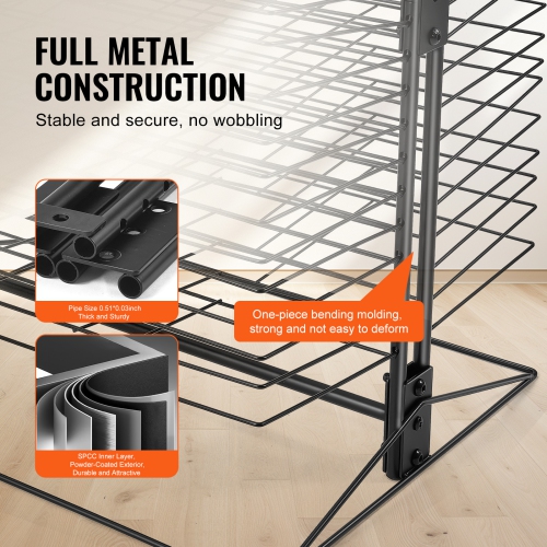 VEVOR 20 x 17 x 30 inch Art Drying Rack, 50 Removable Shelves Paint Drying Rack with Stable Base, Carbon Steel Metal Painting Drying Rack for Artwork