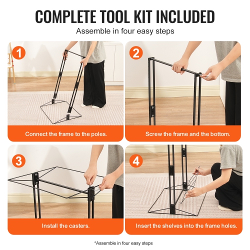VEVOR 20 x 17 x 30 inch Art Drying Rack, 50 Removable Shelves Paint Drying Rack with Stable Base, Carbon Steel Metal Painting Drying Rack for Artwork