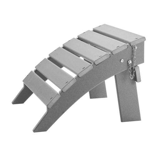 VEVOR 16.9L x 18.9W x 13H Inch Adirondack Ottoman, HDPE Plastic Folding Adirondack Ottoman, Weather-Resistant Foot Rest for Adirondack Chair, Widely