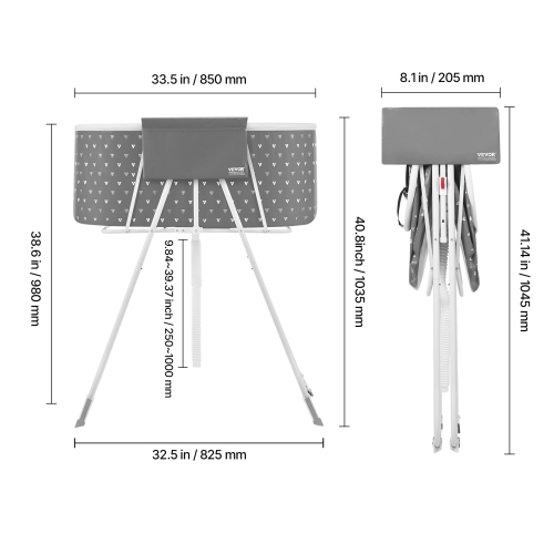 VEVOR Portable Dog Bathtub, Elevated & Foldable Space-saving Pet Shower Station with Efficient Drainage, Bathing Tub for Washing & Grooming Small and