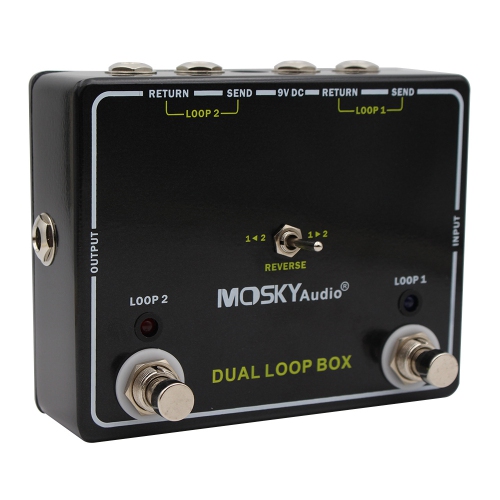 Guitar Effects | Dual Reverse Loop Box, Versatile Guitar Effects Loop Switching Pedal with Tuner Output for Interference-Free Tuning
