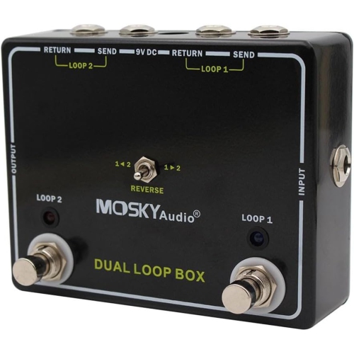 Guitar Effects | Dual Reverse Loop Box, Versatile Guitar Effects Loop Switching Pedal with Tuner Output for Interference-Free Tuning