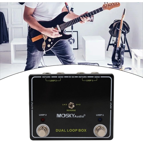 Guitar Effects | Dual Reverse Loop Box, Versatile Guitar Effects Loop Switching Pedal with Tuner Output for Interference-Free Tuning