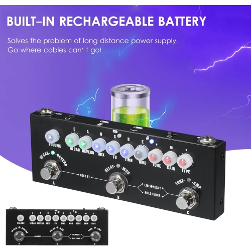 9 pre-amplifier simulation integrated guitar effects | 8 sets of cabinet IR loading | professional-grade effects chain | high-precision tuner |