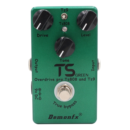 Guitar Effects Pedal, Adjustable Effects Pedal Tube Screamer Overdrive Processor with Classic Distortion Tone Effect for Guitar and Bass