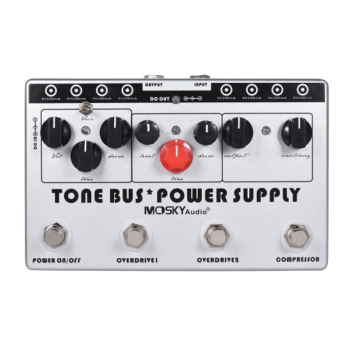 3-in-1 professional guitar effects + power supply system | Compression + double overload | 8 independent power supplies | Recording-grade tone chain