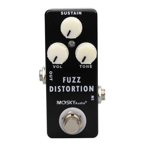 Professional distortion fuzz effects | Three-band equalization adjustment | True bypass design | All-metal body | Portable
