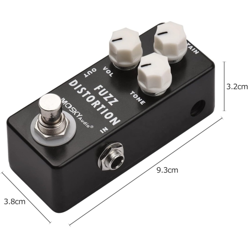 Professional distortion fuzz effects | Three-band equalization adjustment | True bypass design | All-metal body | Portable