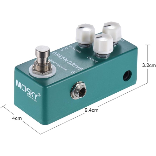 Classic Rock Overdrive Guitar Effects - Natural Smooth Overdrive Tone Three-Knob Control True Bypass Design