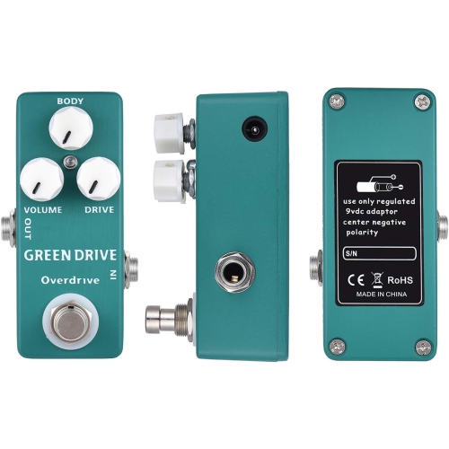 Classic Rock Overdrive Guitar Effects - Natural Smooth Overdrive Tone Three-Knob Control True Bypass Design