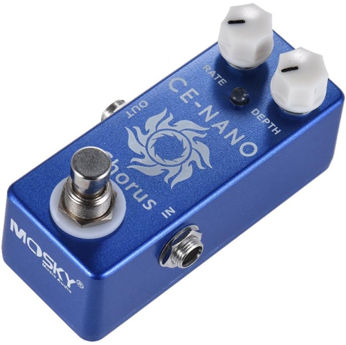 Professional chorus guitar effects pedal - dual knobs for precise adjustment, full metal body, true bypass design