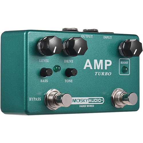 3-in-1 multifunctional guitar effects pedal|Overdrive/boost/preamp|Dual channel independent switching|All-metal portable body