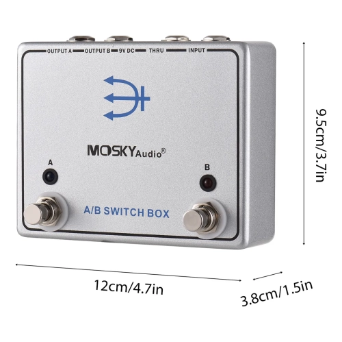 Guitar pedal effects｜A/B channel switch｜Dual signal selection｜9V power supply｜Universal for guitar/bass｜Metal body