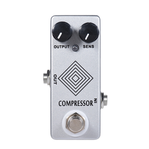 Professional dynamic compression guitar effects pedal - dual knob precision control, full metal body, true bypass design