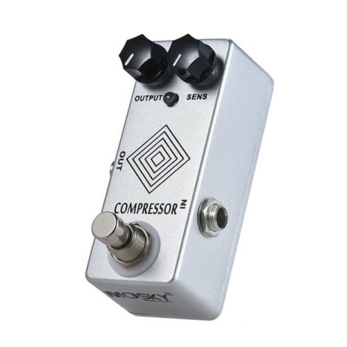 Professional dynamic compression guitar effects pedal - dual knob precision control, full metal body, true bypass design