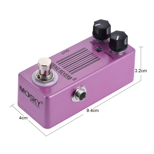 Mini Spring Reverb Guitar Effector – Très petit format, faible bruit, boîtier en métal de dérivation véritable