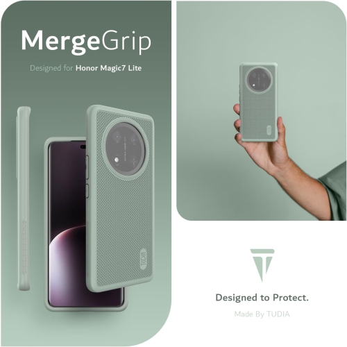 Étui MergeGrip Honor Magic 7 Lite 5G 2025 de TUDIA - Lys verts