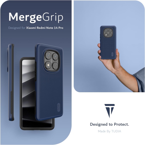 Étui MergeGrip Xiaomi Redmi Note 14 Pro 5G de TUDIA 2025 - Indigo