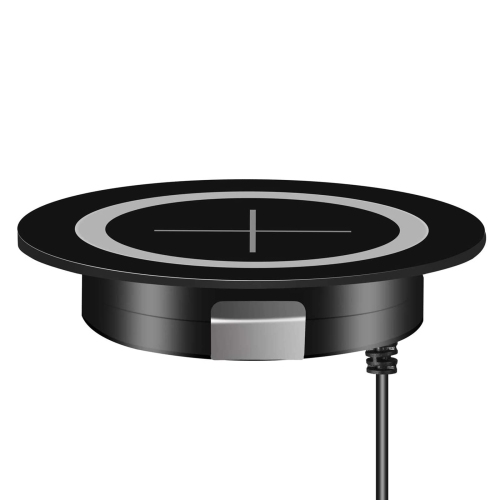 Desk Wireless Charger, Desktop Grommet Power Wireless Charging Pad, for iPhone 16/15/14/13/12 Series, Samsung, Airpods and All Phones with Wireless