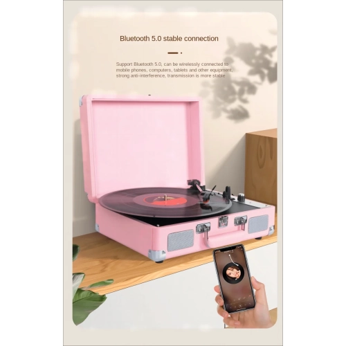 Retro vinyl record player phonograph living room decoration antique sound quality, ruby stylus, European style, suitable for 7/10/12 inch vinyl