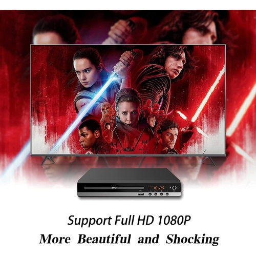 DVD player EVD student cd player home VCD eye protection disc player CD player with remote control 1080P HD, supports monitors and projectors, new