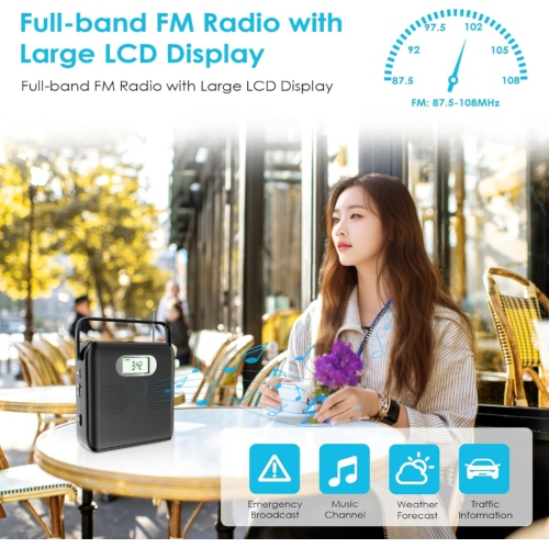 Lecteur CD portatif rose Éducation prénatale Lecteur radio CD cassette enregistreur et lecteur super stéréo radio FM écran LCD - rose