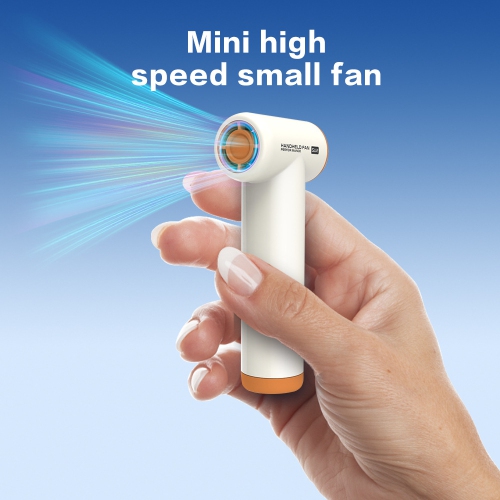 2025 new handheld fan USB mini high-speed charging portable turbo fan, four-speed wind speed adjustment, ultra-quiet brushless motor-pink