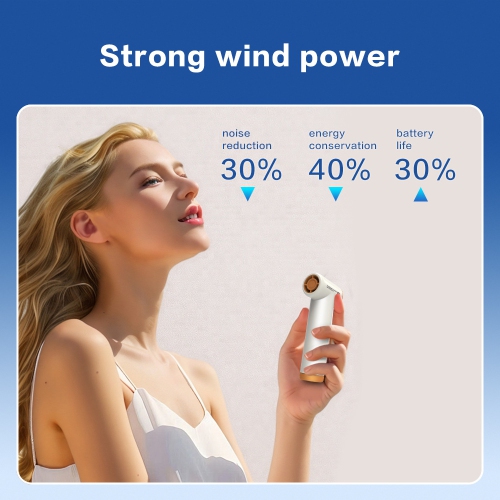 2025 new handheld fan USB mini high-speed charging portable turbo fan, four-speed wind speed adjustment, ultra-quiet brushless motor-pink