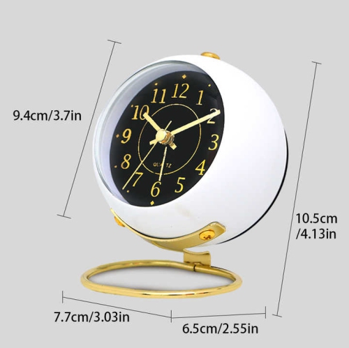 Nordic creative electronic table clock simple children's alarm clock new desktop bedside student silent luminous pointer clock - pink shell black