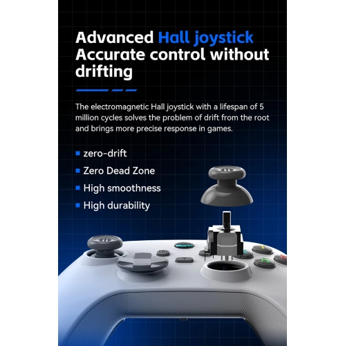 New G6 wireless Bluetooth controller, dual Hall return button, 6-axis continuous vibration, supports Switch, computer, iOS/Switch, Apple, Android, PC