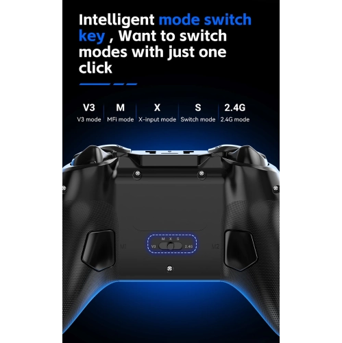 New G6 wireless Bluetooth controller, dual Hall return button, 6-axis continuous vibration, supports Switch, computer, iOS/Switch, Apple, Android, PC