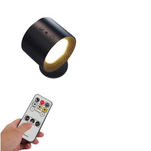 Chargement magnétique Chambre à coucher Ambiance murale décorative Lampe intérieure double, lampe murale pivotante à 360° avec télécommande, 3