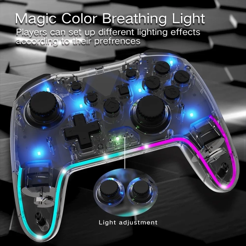 Switch manette sans fil Android iOS ordinateur Switch PRO manette de jeu somatosensory vibration de réveil, compatible avec NSwitch, PS3 et d'autres