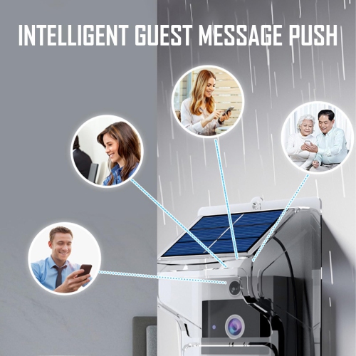 Wifivisual Doorbell Camera Wireless Solar Charging Waterproof Night Vision Smart Home HD Doorbell Two-Way Intercom Voice