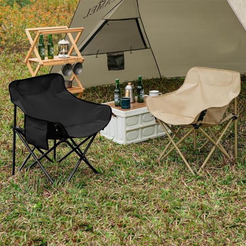 Heavy Duty Folding Camping Chair - 190kg, Compact and Portable, 600D Oxford Fabric, Suitable for Outdoor, Hiking, Fishing, Sporting Events